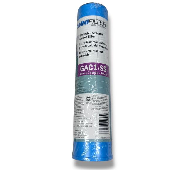 Omni Filter GAC1-SS Series B Undersink Activated Carbon Filter Cartridge New - Picture 1 of 6